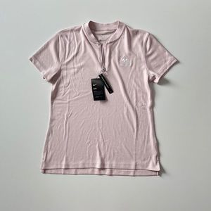 NWT Nike pale pink quarter o-ring zip up tennis shirt